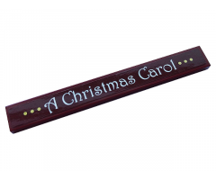 Tile 1 x 8 with Gold Dots and White 'A Christmas Carol' Pattern (Sticker) - Set 40410