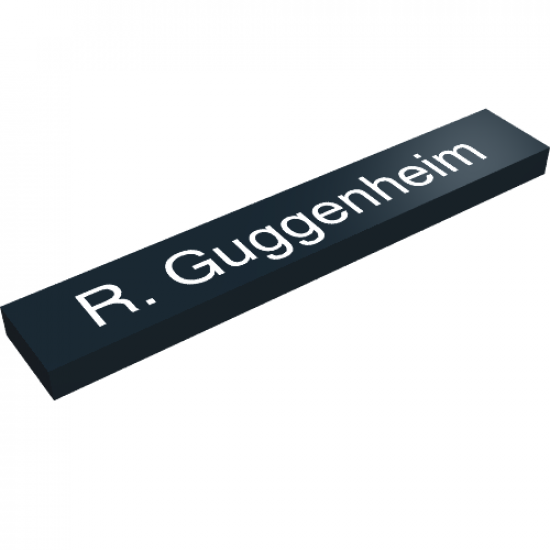 Tile 1 x 6 with 'R. Guggenheim' Pattern - Set 21004