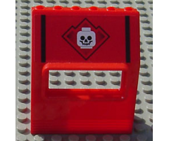 Panel 3 x 6 x 6 Sloped with Window with Ogel Skull Pattern (Sticker) - Set 6776