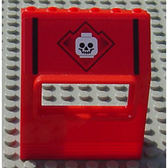 Panel 3 x 6 x 6 Sloped with Window with Ogel Skull Pattern (Sticker) - Set 6776