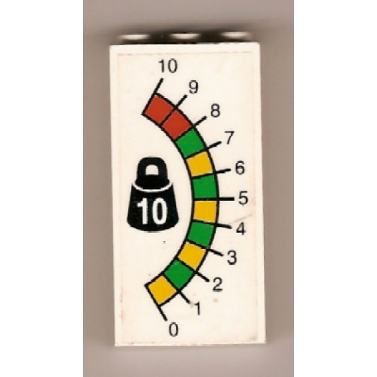 Brick 1 x 3 x 5 with Numbered Scale Pattern (Sticker) - Set 4565
