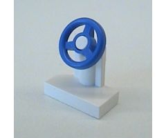 Vehicle Steering Stand 1 x 2 with Blue Steering Wheel