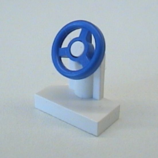 Vehicle Steering Stand 1 x 2 with Blue Steering Wheel