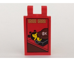 Tile, Modified 2 x 3 with 2 Clips with Female Minifigure Pattern (Sticker) - Set 70617