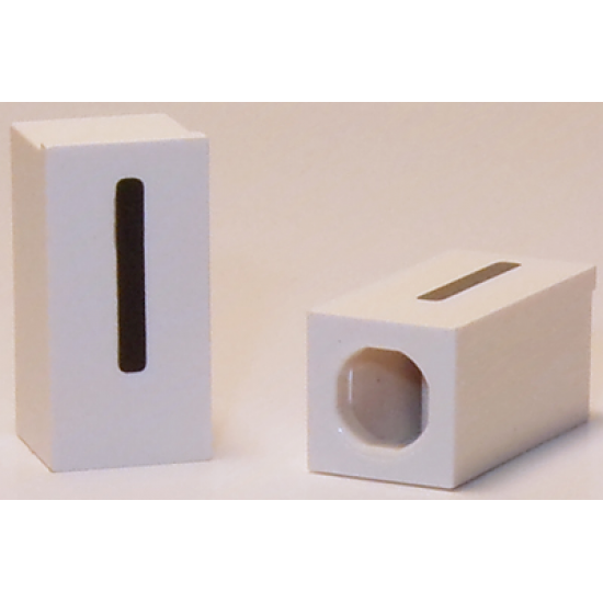 Tile, Modified 1 x 2 x 5/6 with Stud Hole in End and Black 'l' Lower Case Pattern
