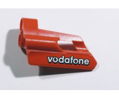 Technic, Panel Fairing #24 Small Short, Small Hole, Side B with 'vodafone' Pattern (Sticker) - Set 8674