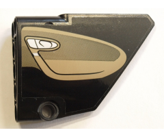 Technic, Panel Fairing #14 Large Short Smooth, Side B with Dark Tan Inside Door Pattern (Sticker) - Set 42083
