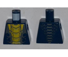 Torso Ninjago Snake with Yellow and Dark Bluish Gray Scales Pattern (Slithraa)