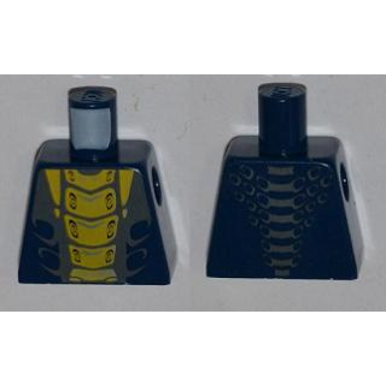 Torso Ninjago Snake with Yellow and Dark Bluish Gray Scales Pattern (Slithraa)