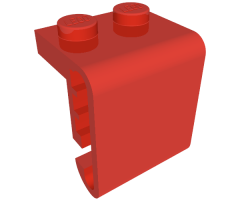 Plate, Modified 1 x 2 with Steam Engine Cylinder, Round Surfaces, Interior Grooves