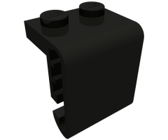Plate, Modified 1 x 2 with Steam Engine Cylinder, Round Surfaces, Interior Grooves