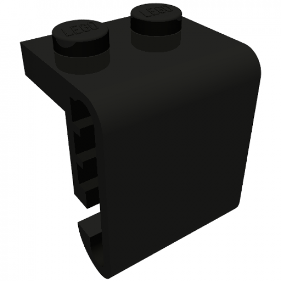 Plate, Modified 1 x 2 with Steam Engine Cylinder, Round Surfaces, Interior Grooves