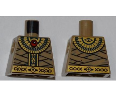 Torso Pharaoh's Quest Bandage Wrapping with Gold Necklace and Gold Belt Pattern (Amset-Ra)