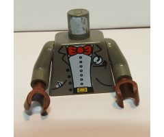 Torso Adventurers Orient Jacket, Shirt, Bow Tie, Pockets, Buckle Pattern / Dark Gray Arms / Brown Hands