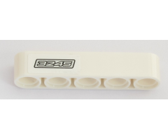 Technic, Liftarm 1 x 5 Thick with Silver '3245' Pattern Model Left Side (Sticker) - Set 42043