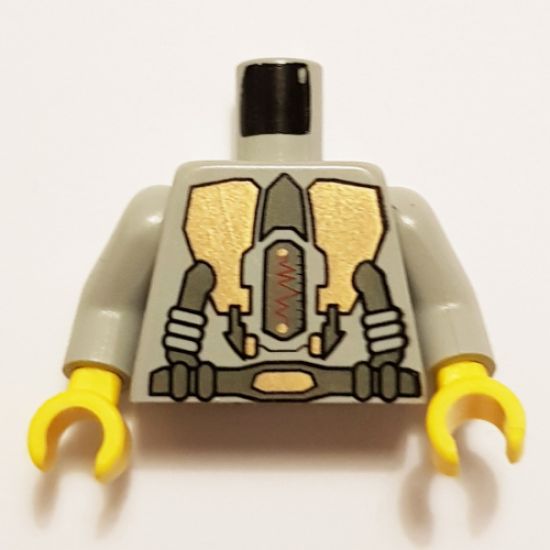 Torso Space LoM Gold Triangular Machinery and Belt Pattern / Light Gray Arms / Yellow Hands