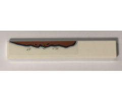 Tile 1 x 6 with Rust Long Pattern Model Left Side (Sticker) - Set 10274
