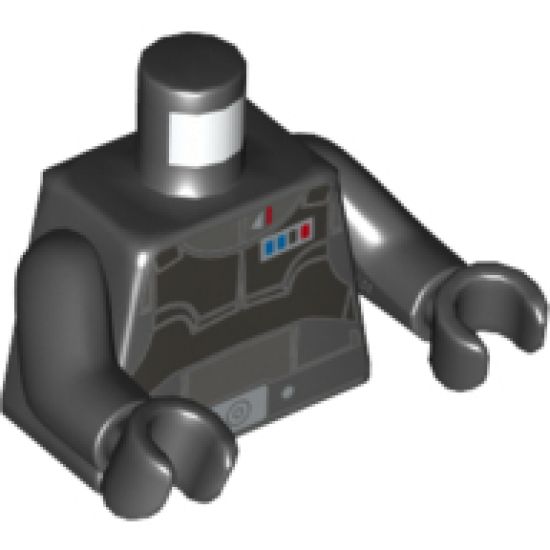 Torso SW Imperial Agent with Armor Vest Pattern (Agent Kallus) / Black Arms / Black Hands