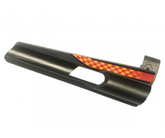 Technic, Panel Fairing # 7 Small Long, Large Hole, Side A with Small Red and Orange Checkered Pattern (Sticker) - Set 8473