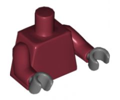 Torso Plain / Dark Red Arms / Dark Bluish Gray Hands