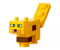 Minecraft Ocelot, Plate, Round 1 x 1 with Flower Edge Feet - Brick Built