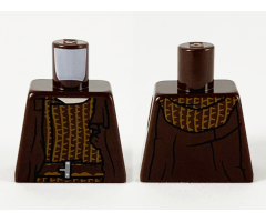 Torso Robe Over Tunic with Medium Nougat Stripes Pattern