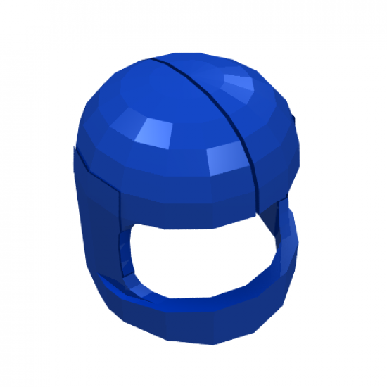 Minifigure, Headgear Helmet Space / Town with Thick Chin Strap - without Visor Dimples