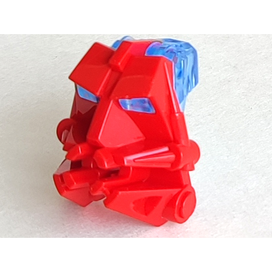 Bionicle Head Connector Block 3 x 4 x 1 2/3 with Trans-Medium Blue Bionicle Head Connector Block Eye/Brain (32553 / 32554)