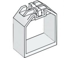 Container Box Open Ended 2 x 4 x 4 with 1 Locking Hinge Finger on Each End