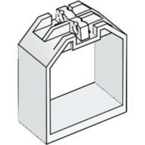 Container Box Open Ended 2 x 4 x 4 with 1 Locking Hinge Finger on Each End