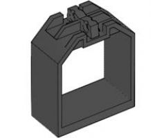 Container Box Open Ended 2 x 4 x 4 with 1 Locking Hinge Finger on Each End