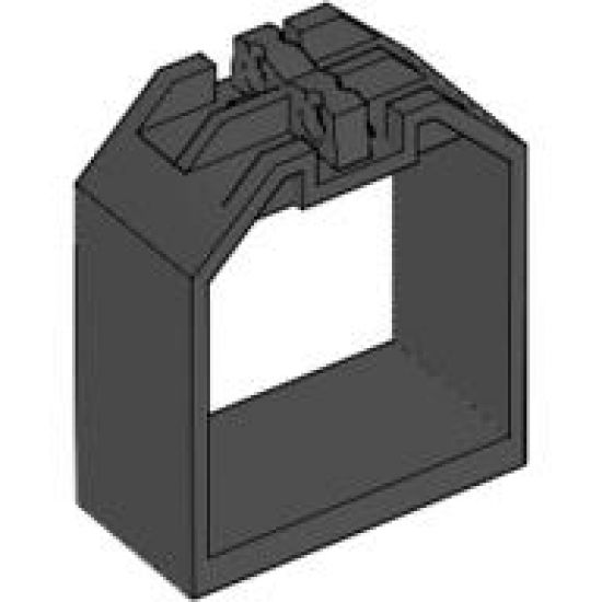 Container Box Open Ended 2 x 4 x 4 with 1 Locking Hinge Finger on Each End