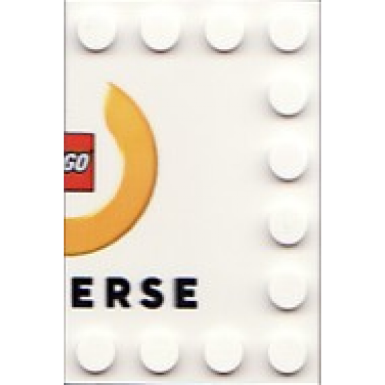 Tile, Modified 4 x 6 with Studs on Edges with Lego Logo Right Half and 'ERSE' Pattern