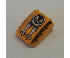 Slope, Curved 2 x 2 Lip with Face and Claws Pattern (Ghost) - Set 4578