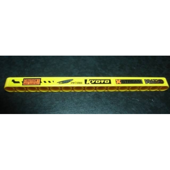 Technic, Liftarm 1 x 15 Thick with Racing Logos X Stream Right Pattern (Stickers) - Set 8146