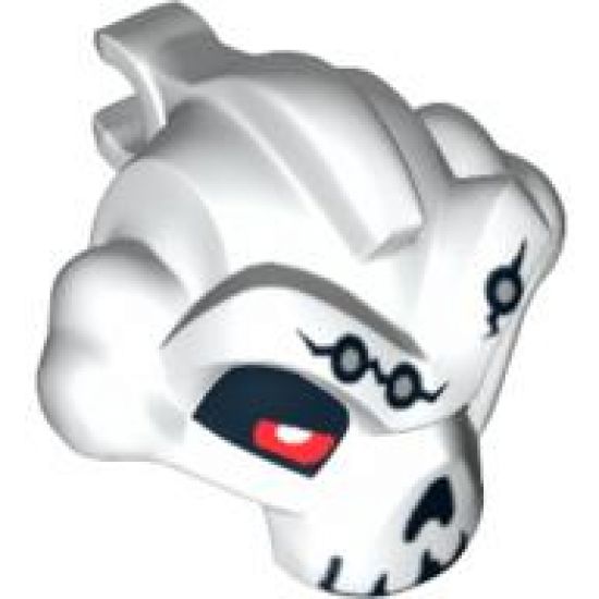Minifigure, Head, Modified Skull, Upper Jaw with Forehead Nails Pattern
