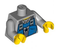 Torso Power Miners Blue Vest with Star over Shirt with Collar Pattern / Light Bluish Gray Arms / Yellow Hands