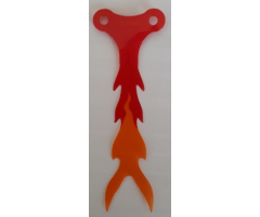 Plastic Tongue with Orange Tip Pattern