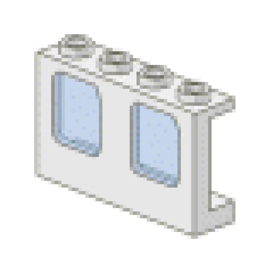 Window 1 x 4 x 2 Plane with Trans-Light Blue Glass