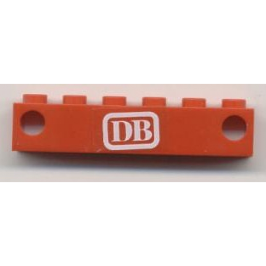 Electric, Train Light Prism 1 x 6 Holder with 'DB' Pattern (Sticker) - Sets 7740 / 7745