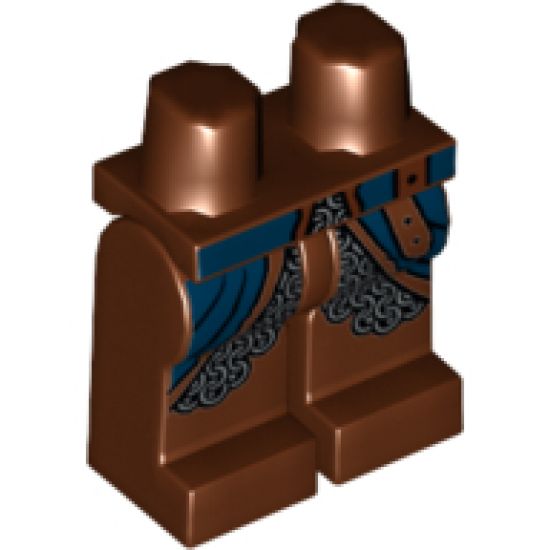 Hips and Legs with Dark Blue Coat and Silver Chain Mail Pattern