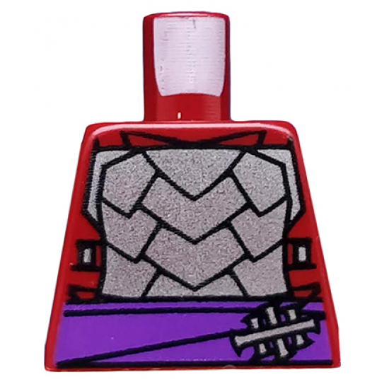 Torso Armor with Dark Purple Belt with Silver Clasp Pattern