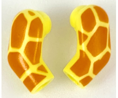 Arm, (Matching Left and Right) Pair with Orange Giraffe Spots Pattern