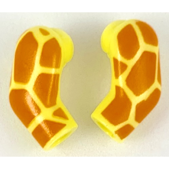 Arm, (Matching Left and Right) Pair with Orange Giraffe Spots Pattern