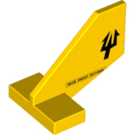 Tail Shuttle, Small with Black Trident and Sub Deep Diving Text Pattern on Both Sides (Aquaraiders II)