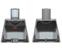 Torso SW Black Armor Plates with Silver and Red Stripes Pattern (Inquisitor)