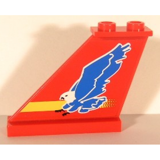 Tail 4 x 1 x 3 with Blue Eagle and Yellow Stripe Pattern on Both Sides (Stickers)