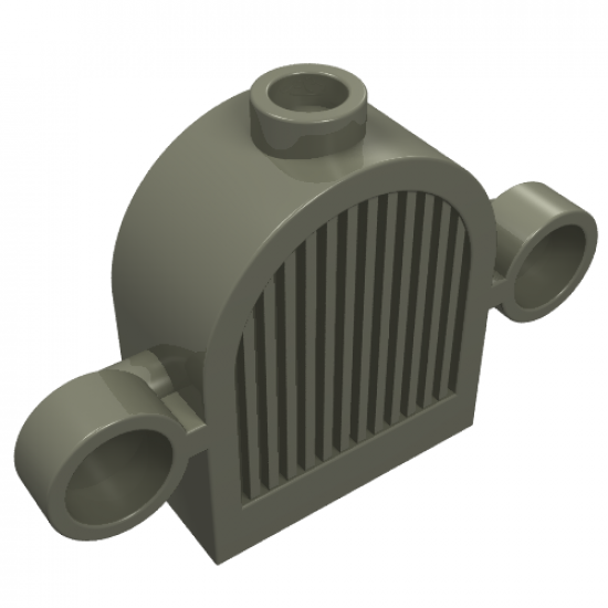 Vehicle Grille 1 x 2 x 2 Round Top with Lights