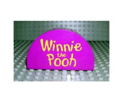 Duplo, Brick 2 x 4 x 2 Curved Top with 'Winnie the Pooh' Pattern / Tree with Apples Pattern (Reverse)