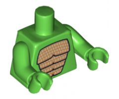 Torso Scales Pattern (Lizard Costume) / Bright Green Arms / Bright Green Hands